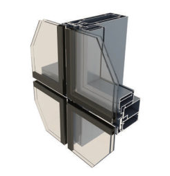 200系列明框、半隐框幕墙