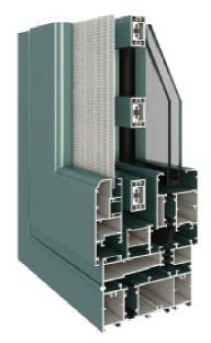 108H、120H、130H、150H系列隔热窗纱一体内开内倒窗系列