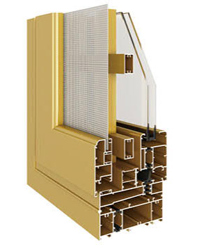 120H系列隔热窗纱一体窗(内开内倒)