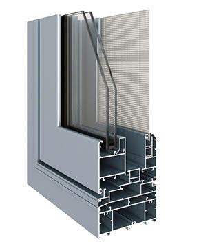 108Y系列窗纱一体平开窗(非隔热经济型)